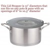 Pot Cover Spill Stopper Lid Thicken Silicone Boil Over Spill Safeguard,FDA Food Grade Stopper Lid Cover for Pots And Pans BPA-free Instant Pot Cover Fits Openings 6 to 10 in Diameter Gray