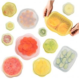 Silicone Stretch Lids,BPA Free Silicone Bowl Covers,Reusable Food Covers Set of 12,for Food Storage Airtight Platters Jars Freezer Salad,Safe in Dishwasher Microwave and Freezer