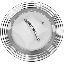 Stainless Steel Universal Lid for Pots Pans and Skillets Fits 7 In to 12 In Pots and Pans Replacement Frying Pan Cover and Cast Iron Skillet Lid