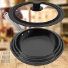 Universal Lids for Pots Pans and Skillets: Tempered Glass Lid with Firm Silicone Edge Replacement Cookware Lid For 10 inch 11 inch and 12 inch Pans