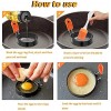 4 pack Stainless Steel Egg Ring Egg Ring Mould Round Breakfast Household Mold Egg Cooker Rings with Oil Brush Non Stick Metal Circle Shaped Mold