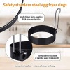 ASFSKY Egg Ring Round Circle Egg Ring Set Stainless Steel Ring Non-rusting Non-deformable Non-stick Round Egg Pancake Maker Mold Kitchen Cooking Tool for Frying Egg Meat Pie 2