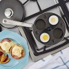 Farberware 20319 Farberware Nonstick Dishwasher Safe Egg Poacher Pan Skillet with 4 Poaching Cups and Lid 8 Inch Gray