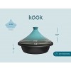 Moroccan Tagine By Kook Enameled Cast Iron Base With Ceramic Lid Stone Blue