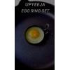 UPYEEJA Egg Rings for Frying Eggs 2 Pack Nonstick Egg Cooking Rings Oil Brush Included Egg Mold for Cooking Round Egg Cooker Ring